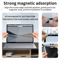 Écran de confidentialité magnétique pour ordinateur portable 2/4 voies 15,6 pouces compatible avec HP/ Dell/ Acer/ Samsung/Asus/ Lenovo Filtre de confidentialité BLC