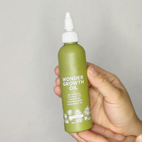 Bouteille applicatrice de couleur pour cheveux en PET ambré avec bouchon peigne 24/410, 4oz 5oz 6oz 8oz, flacons en plastique à bouchon torsadé pour huile capillaire
