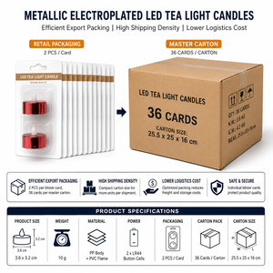 Lot de 2 bougies chauffe-plat LED électroplaquées métalliques, flamme vacillante jaune chaud sans flamme, pour Diwali, remise de diplôme, Noël, décoration de table - Product Image 5