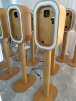 2025 Portable Aluminum Wood Grain iPad Photo Booth Stand Compatible with Camera DSLR Photobooth for Wedding Events