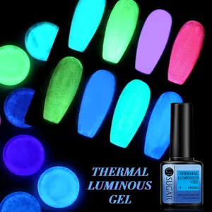 UR SUGAR 7.5ml Luminous Thermal Gel Nail Polish OEM 2 In 1 Color Changing Glow in Dark Vernis Gel UV