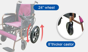 KY123 Potenza Sedia A Rotelle Elettrica Prezzo A Buon Mercato Automatico In Acciaio sedia a rotelle Pieghevole Per La Vendita - Product Image 3