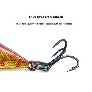 Leurre de pêche coulant Minnow 5,5 cm 5 g, appât ultra longue portée avec hameçons triples pour la pêche au bar, à la truite, en eau salée, en rivière, vente en gros - Product Image 3