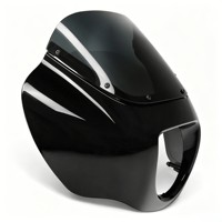 Pare-brise de phare en plastique ABS noir pour Softail Street Bob Low Rider 2018-2025 avec installation facile