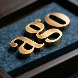 Insegna in Metallo Personalizzata con Lettere 3D in Bronzo Anticato SUS304 di Alta Qualità per Studi Legali, Negozi, Pubblicità Murale IP65 - Product Image 1