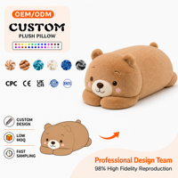 Coussin en peluche personnalisé en forme d'animal, oreiller doux en peluche, coussin mignon en forme d'animal