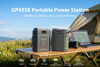 Batterie Lifepo4 120000mAh/384wh 24V 12V PD 100W, pack d'alimentation extérieur | Banque pour le camping, la pêche et les voyages