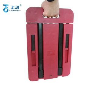 पोर्टेबल घरेलू फोल्डिंग सामान गोदाम कार्यशाला प्लास्टिक हैंड ट्रॉली बहुक्रियाशील सामग्री हैंडलिंग ट्रक - Product Image 6