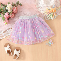 Vêtements pour enfants en gros Pat Pat – Jupe tutu plissée et bouffante pour filles, motif floral tournesol, longueur genou, pour enfants