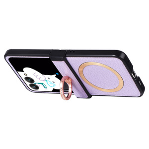 Étui de protection antichoc en cuir PU avec anneau magnétique intégral pour <span class=keywords><strong>Motorola</strong></span> Moto <span class=keywords><strong>Razr</strong></span> 60 Ultra Samsung Z Flip <span class=keywords><strong>3</strong></span> 4 5 - Product Image 4