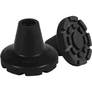 Puntas Antideslizantes para Muletas de 22 mm, 21 mm y 20 mm (x2 unidades), Férulas de Goma Negra KMINA K10034 - Product Image 2