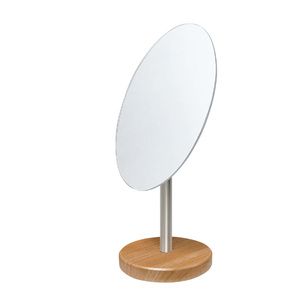 Oval Wood Professional Vanity <b>Mirror</b> Single Side <b>For</b> Home Use And Precise <b>Makeup</b> Application - Product Image 6
