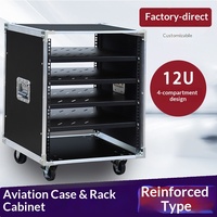 Rack d'amplificateurs 10U, flight case 16U pour usage domestique, armoire pour équipement audio 12U pour événements cinématographiques, mariages en plein air