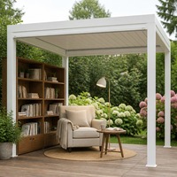 Grande pergola modulaire combinée en aluminium à lames orientables, auvent de jardin multi-colonnes à assemblage multiple