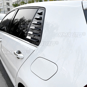 A Pair for Volkswagen GOLF MK6 MK7 MK7.5 MK8 GTI GTD R Car Rear <b>Window</b> Shutter Louver <b>Cover</b> Trim Carbon Fiber Style Glossy Black - Product Image 3