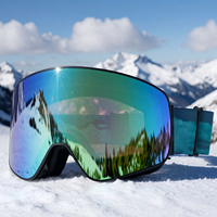 Fabricants de lunettes de sport personnalisées depuis 21 ans, lunettes de ski anti-buée UV400, monture en TPU, lentille en polycarbonate, sangle réglable