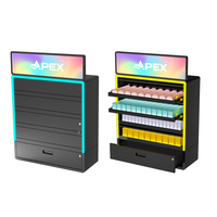 Présentoir à cigarettes personnalisé APEX, présentoir à cigarettes de comptoir avec boîte à lumière LED, présentoir à tabac de comptoir
