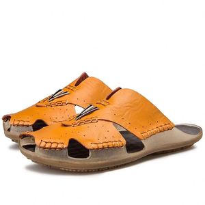 DianSen 1866 Wholesale 2026 Men's Casual <b>Shoes</b> Summer Sandals Leather Non-slip <b>Beach</b> Men - Product Image 1