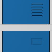 Casiers à vêtements pour employés en acier laminé à froid à 6 portes, serrure à code, structure démontable, vestiaire Orpheus OR-MLW32