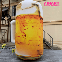Mugs à bière en plastique gonflables pour la décoration d'entrée de bar, modèle de mug à bière gonflable pour les événements de festival de la bière
