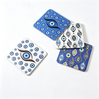Sous-verres vierges en MDF carré avec dos en liège, pour sublimation et impression laminée au laser, sous-verres en bois pour sublimation, cadeau pour restaurant