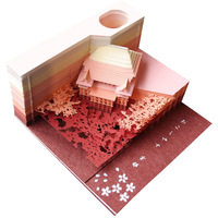 Blocs-notes en papier pour loisirs créatifs, 170 feuilles, motif Château 3D, notes adhésives originales, DIY, cadeau de Noël