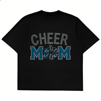 Transferts thermocollants personnalisés en strass pour T-shirt – Motifs « Cheer Mom »