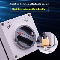 Interruptor de Botón de Aislamiento Impermeable Trifásico de 32A, Montaje Abierto para Exteriores, Material de PC, 380V 50/60Hz, Industrial, Karwoll 56SW332