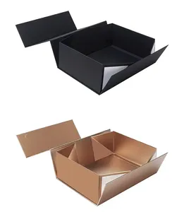 Großhandel Premium-Geschenkbox luxuriöse schwarze Verpackung aus Karton Papier magnetische Verpackungsbox