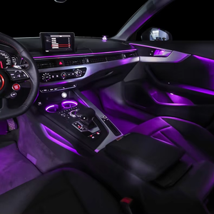Éclairage ambiant LED pour voiture SJC pour modèles <span class=keywords><strong>Audi</strong></span> A5/A4L 2017-2025 Intérieur Lumière ambiante symphonique 64 couleurs Accessoires décoratifs - Product Image 4