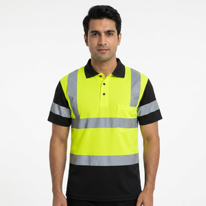 Vêtements de travail personnalisés en gros, t-shirt réfléchissant, vêtements de sécurité, ruban de couture, polo de sécurité haute visibilité - Product Image 1