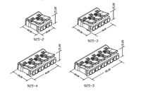 ENEC Mini connecteur à fil poussoir à 5 broches pour câblage 0.5-2.5mm2