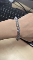 Bracelet Labradorite en perles de pierre de lune grise naturelle de qualité 5A, accessoire à la mode pour cadeau, anniversaire ou fête, vente en gros