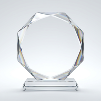 Trophée en cristal transparent K9 multi-facettes - 2026, plaque vierge pour gravure personnalisée, vente en gros fabricant