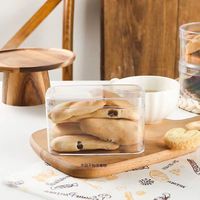 Boîte à biscuits individuelle en plastique transparent rond en PS transparent en gros