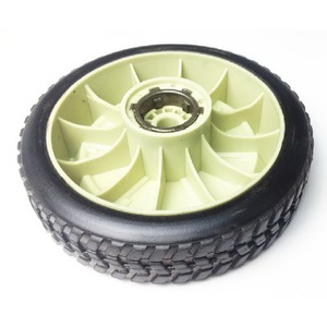 Complete Rear <b>Wheel</b> for SP216 Lawn Mower 977581 Model Manual Power Made of Metal and <b>Plastic</b> - Product Image 1