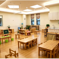 Meubles de garderie et d'école maternelle Montessori en bois de hêtre massif pour enfants, compétences pratiques de la vie quotidienne
