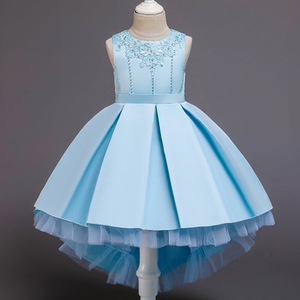 Poco vestito dalla ragazza della <span class=keywords><strong>principessa</strong></span> pettiskirt pianoforte <span class=keywords><strong>costumi</strong></span> di trascinamento del vestito dalla ragazza di fiore <span class=keywords><strong>da</strong></span> sposa in raso della maglia filato spettacolo pannello esterno - Product Image 3