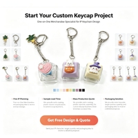 Weimei Toy ODM Custom Resin Keycap Keychain Wholesale Cute 3D LED Lighting Resin Figure Keycap Keychain Backpack Pendant Gift