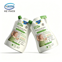 Emballage liquide en poche souple personnalisée, forme spéciale, anti-humidité, avec bec verseur, pour lessive et produits de nettoyage