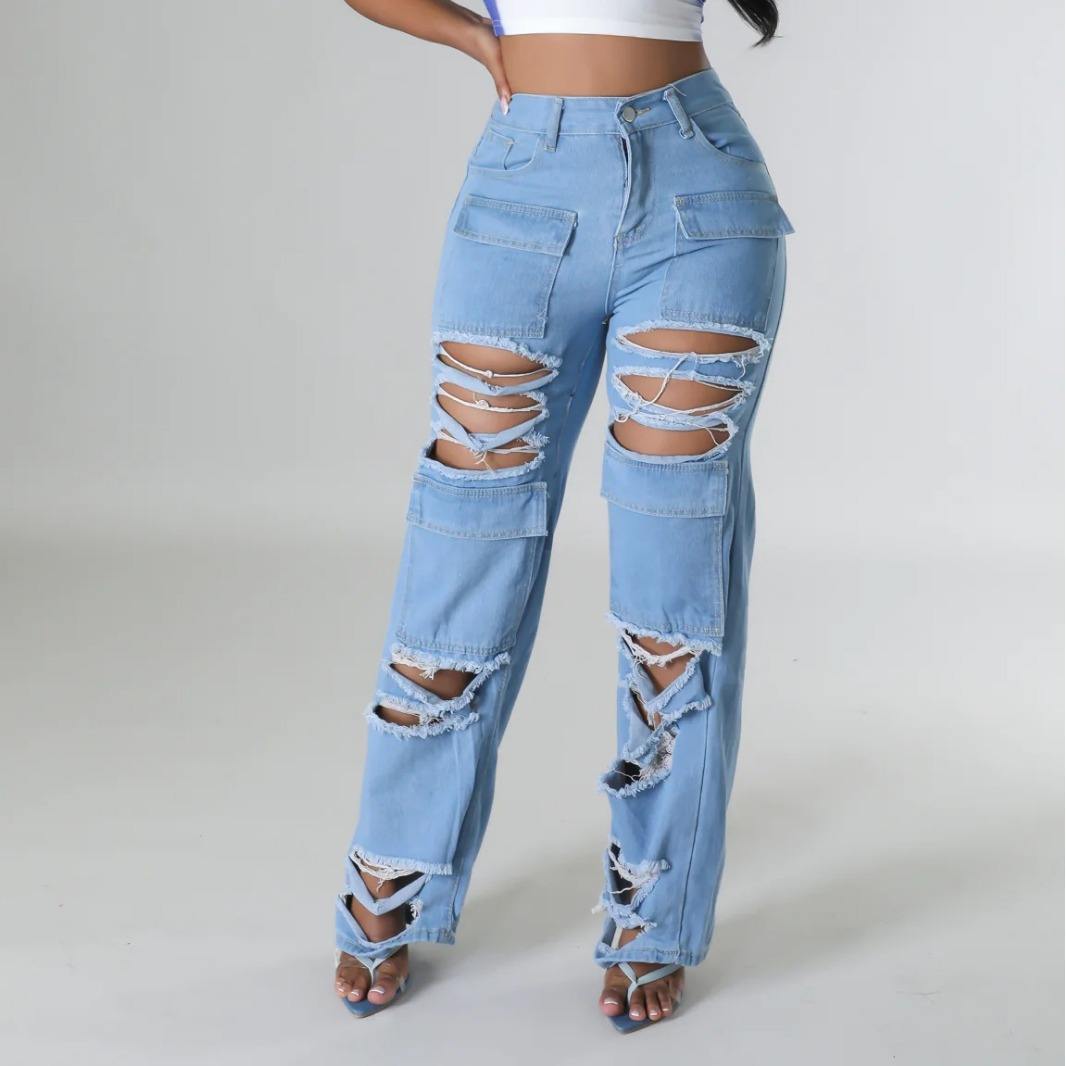 Sportswear Moda Jeans Atacado Moda Gestante Plus Size CalÇa Jeans - Main Image