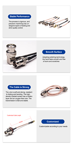 كابل <span class=keywords><strong>BNC</strong></span> لكاميرات المراقبة المتحركة بدقة 5 ميجابكسل، موصل ذكر إلى أنثى مستقيم مقاوم للماء، كابل تمديد RG142 للتركيب الأمامي - Product Image 6