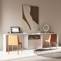 Bureau de bureau de luxe léger haut de gamme Design multifonctionnel en bois massif extensible Double bureau de travail pour chambre à coucher