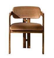 Chaise de salle à manger en bois massif de designer italien, chaise rembourrée moderne de luxe léger pour la maison, la salle de thé ou les négociations