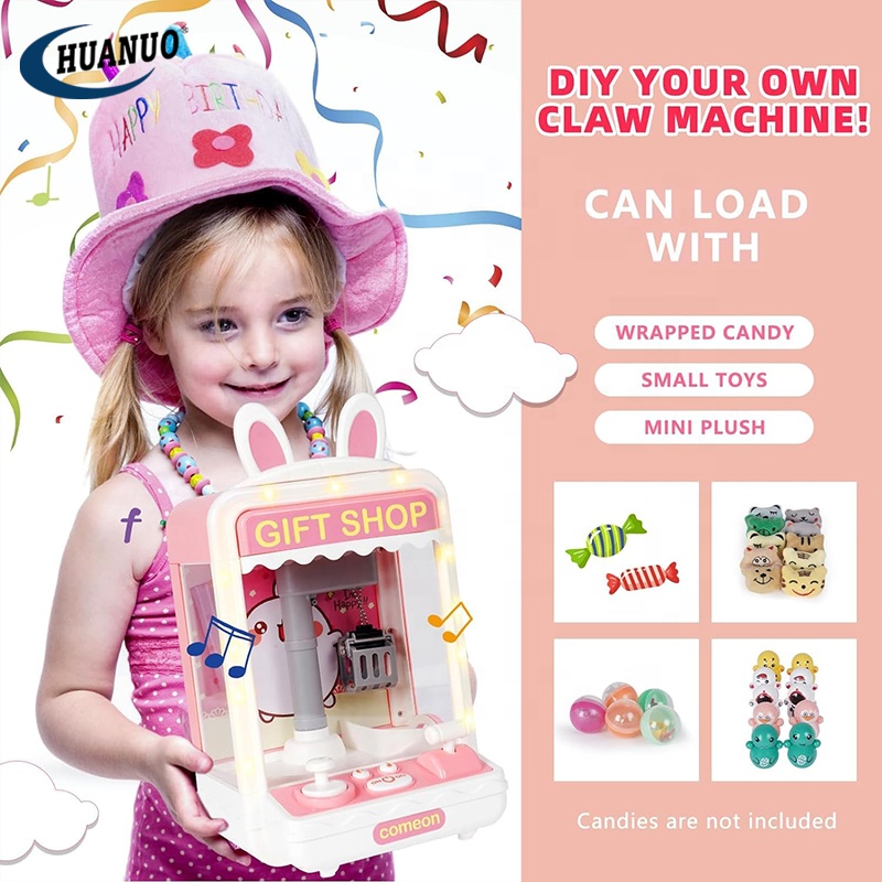 minimini Play Along Toys おもちゃセット Mini Claw Machine Toy - Fun for Kids with Music & Light