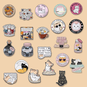Lindo <span class=keywords><strong>para</strong></span> broche de gato chapado en oro pintado con temática de animales insignia de Metal versátil ropa Pin grabado todo imprescindible <span class=keywords><strong>para</strong></span> gato - Product Image 3