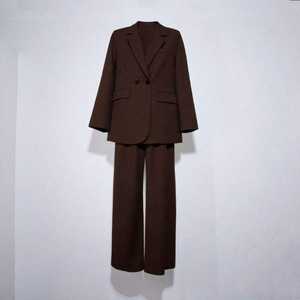 Abito Casual a maniche lunghe da <span class=keywords><strong>donna</strong></span>, giacca <span class=keywords><strong>e</strong></span> pantaloni, nuovo abito a due pezzi con motivo personalità alla caviglia - Product Image 6