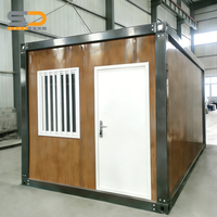 Maison conteneur pliable respirante et ignifuge de 20 pieds, résistante aux tremblements de terre et imperméable, pour toilettes publiques et espaces sanitaires
