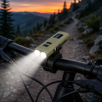 Linterna LED Recargable Z818 ABS con Banco de Energía Integrado USB/Tipo-C, Resistente al Agua IP44, 400 Lúmenes, Alta/Baja/Flash/Rojo Digital