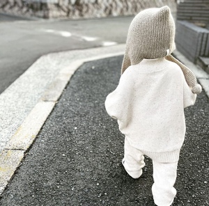 <span class=keywords><strong>Bonnet</strong></span> et écharpe en cachemire <span class=keywords><strong>tricot</strong></span>é intégré pour bébés garçons et filles, <span class=keywords><strong>bonnet</strong></span> en laine chaude pour l'automne et l'hiver - Product Image 5